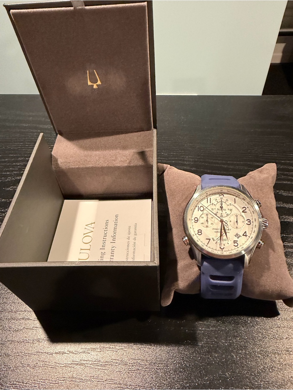 Bulova Precisionist Chronograph Men's Watch Stainless Steel Watch